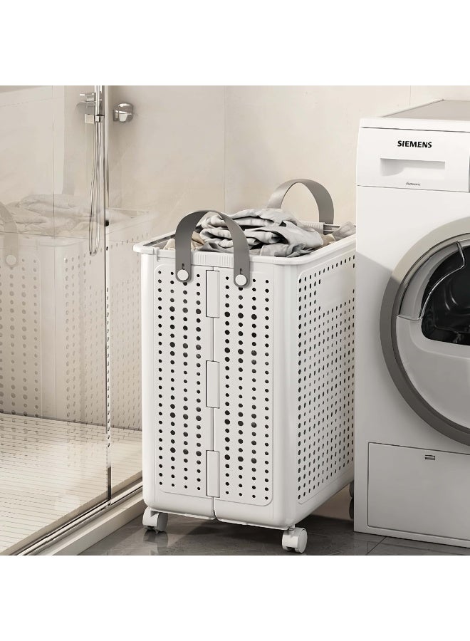 BLOOMING TIME Breathable Laundry Hamper & Storage Basket – Large Dormitory Clothes Organizer with Handles, Collapsible Breathable Fabric Storage Bin for Home, Bedroom, Laundry & Travel - Image 2